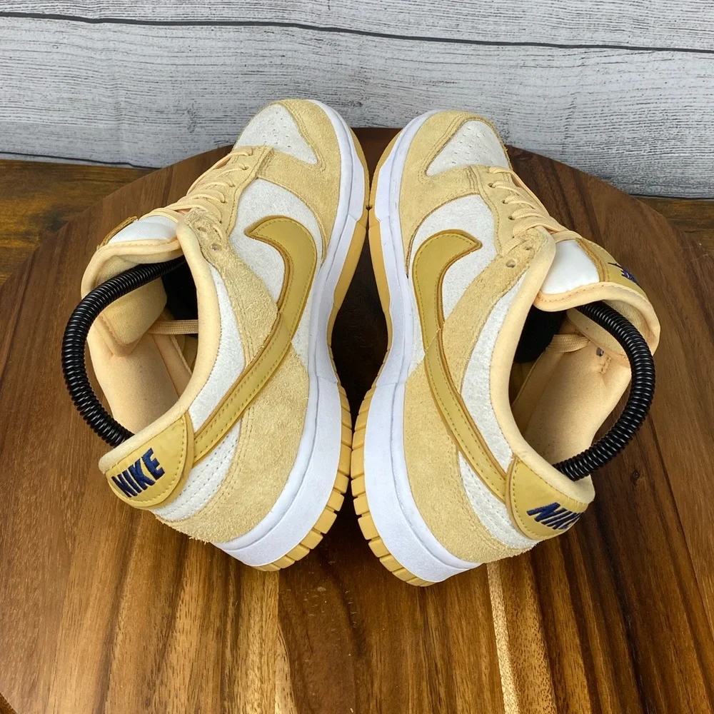 Nike Dunk Low Celestial Gold Sail Suede Sneakers DV7411-200 Womens Shoe Size 7.5
